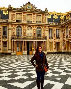 Picture of the gilded entrance to Versailles Palace in Versailles, France, outside of Paris.